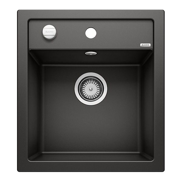 Zlewozmywak Blanco Dalago 45 Silgranit czarny z korkiem automatycznym (525869)