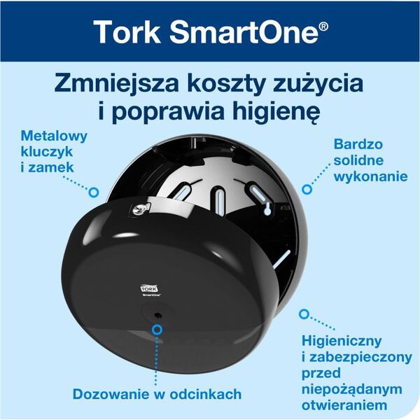 Tork Podajnik rolkowy SmartOne Czarny (680008)