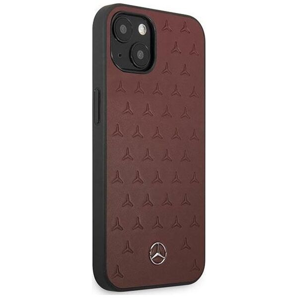Mercedes Mercedes MEHCP13SPSQRE iPhone 13 mini 5,4" czerwony/red hardcase Leather Stars Pattern
