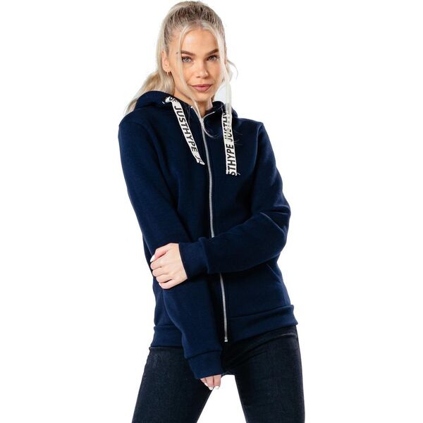 Justhype Justhype Drawstring Zip Hoodie HYPWOMHOOD003 Granatowe 10