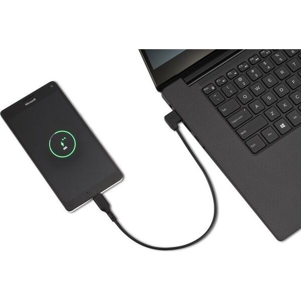Kabel USB Kensington USB-A - USB-C 0.3 m Czarny (K65610WW)