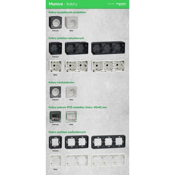 Schneider Electric Puszka n/t hermetyczna pusta 87x87x39mm IP65 RAL9003 IMT34076