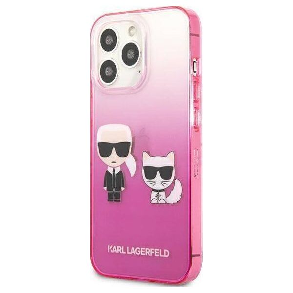 Karl Lagerfeld Karl Lagerfeld KLHCP13LTGKCP iPhone 13 Pro / 13 6,1" hardcase różowy/pink Gradient Ikonik Karl & Choupette