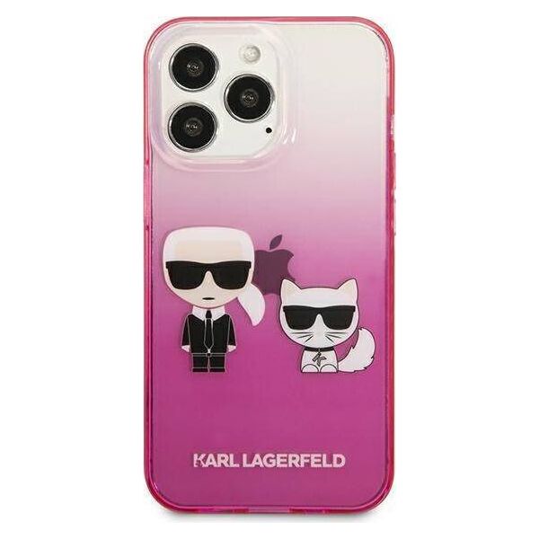 Karl Lagerfeld Karl Lagerfeld KLHCP13LTGKCP iPhone 13 Pro / 13 6,1" hardcase różowy/pink Gradient Ikonik Karl & Choupette