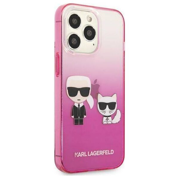 Karl Lagerfeld Karl Lagerfeld KLHCP13LTGKCP iPhone 13 Pro / 13 6,1" hardcase różowy/pink Gradient Ikonik Karl & Choupette