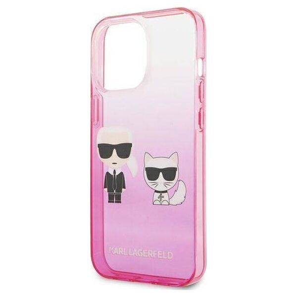 Karl Lagerfeld Karl Lagerfeld KLHCP13LTGKCP iPhone 13 Pro / 13 6,1" hardcase różowy/pink Gradient Ikonik Karl & Choupette