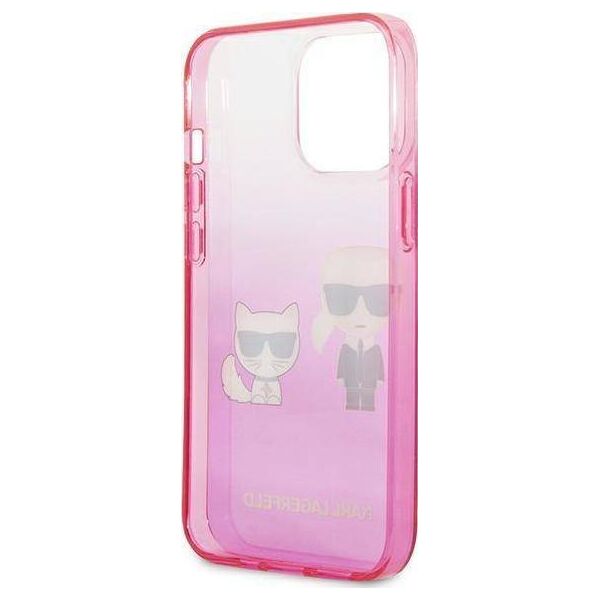 Karl Lagerfeld Karl Lagerfeld KLHCP13LTGKCP iPhone 13 Pro / 13 6,1" hardcase różowy/pink Gradient Ikonik Karl & Choupette
