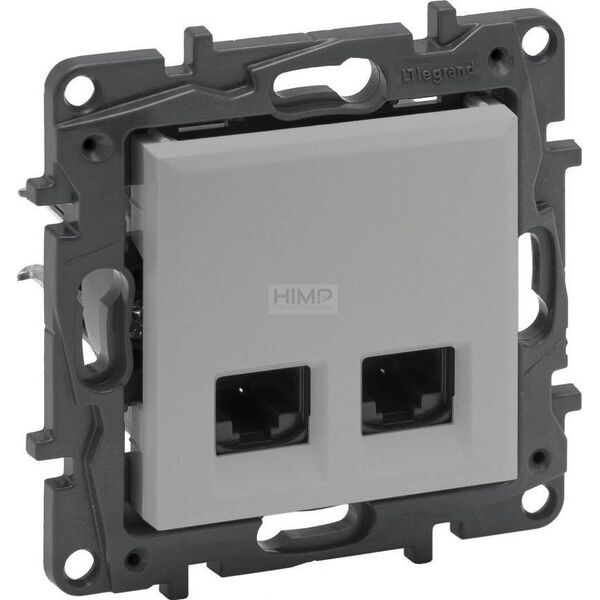 Legrand Gniazdo teleinformatyczne Legrand Niloe Step 863360 2 x RJ45 kat. 5e UTP podwójne aluminium