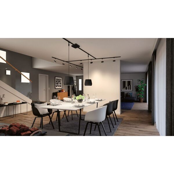 Paulmann URail Zigbee zasilanie środkowe / końcowe 150W LED czarny tworzywo