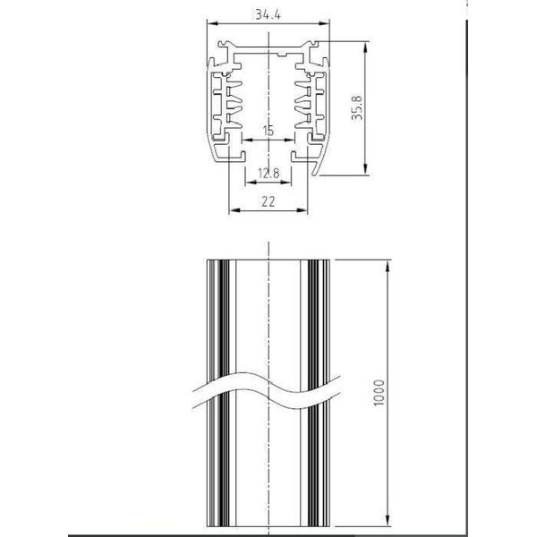 Paulmann ProRail3 szyna 1m srebrny 230V metal 3-fazowa