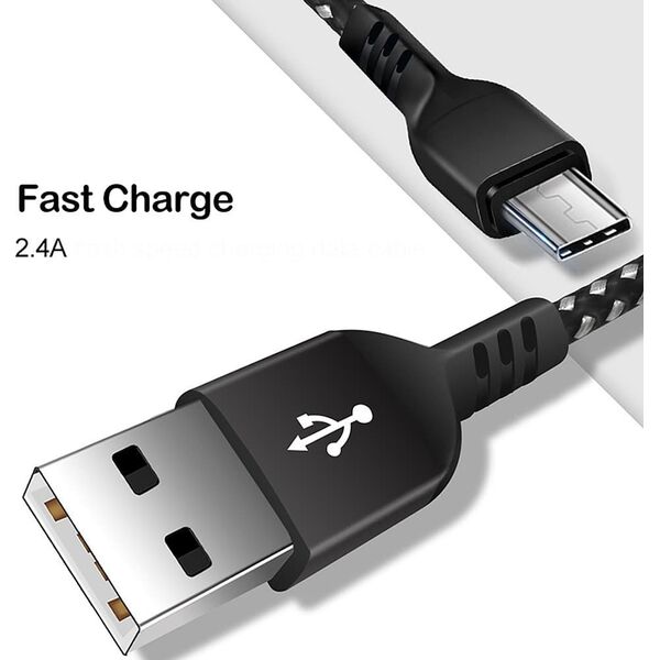 Kabel USB Maclean USB-A - microUSB 2 m Czarny (MCE483)