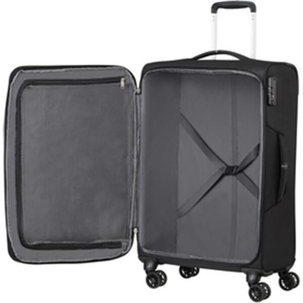 American Tourister Średnia walizka AMERICAN TOURISTER CROSSTRACK 133190 Czarna