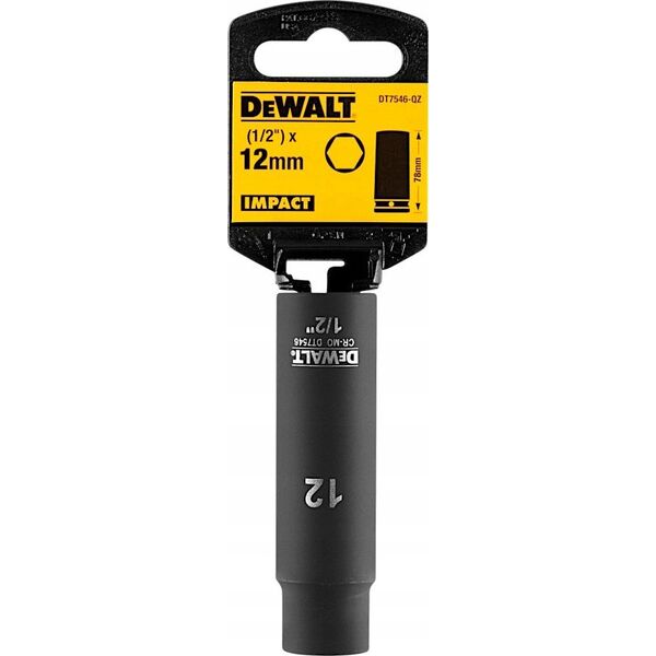 Dewalt nasadka 12mm 1/2c impact socket deep