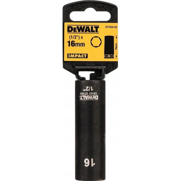 Dewalt nasadka 16mm 1/2c impact socket deep