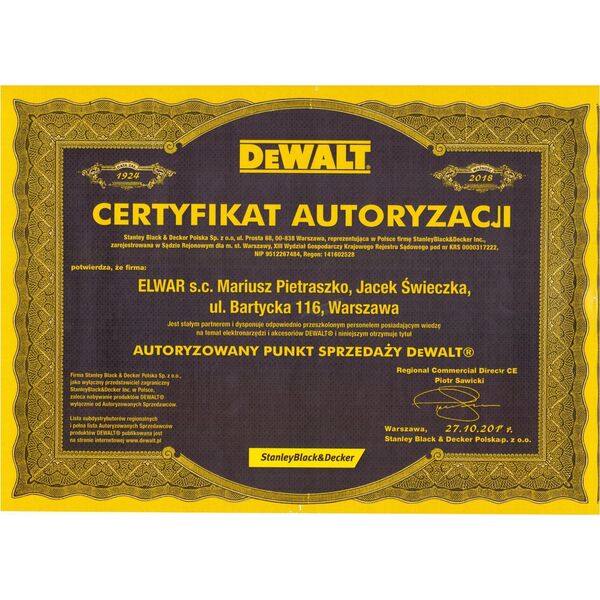 Wiertło Dewalt wiertło do drewna 18x200mm