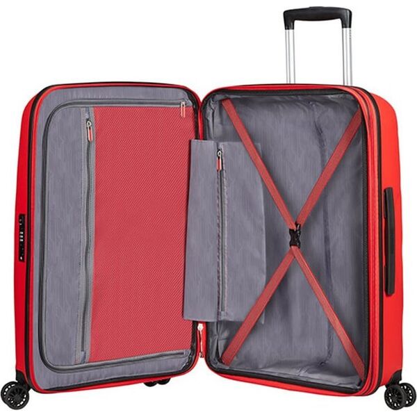American Tourister Średnia walizka AMERICAN TOURISTER BON AIR DLX 134850 Czerwona