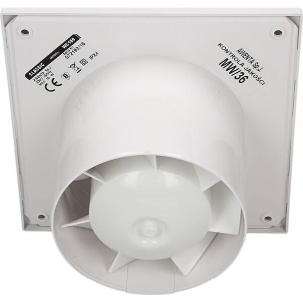 AWENTA Wentylator łazienkowy Classic fi120 105m3/h 16W 230V biały Awenta WC120