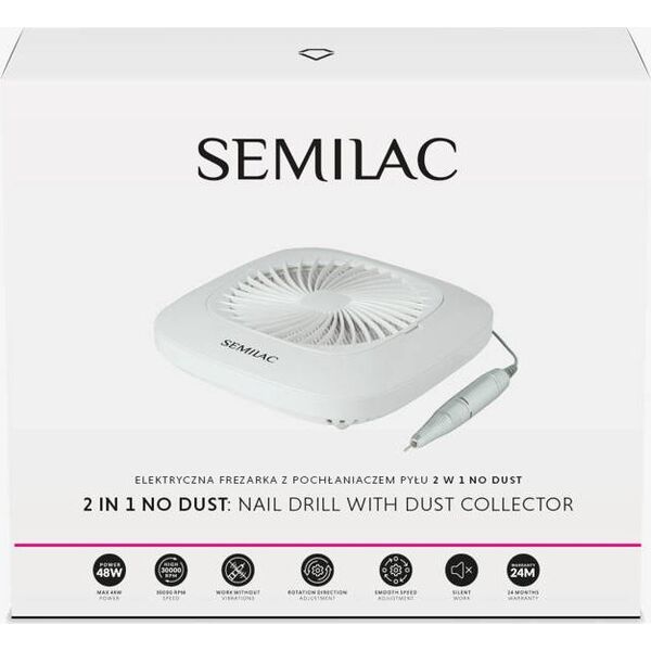 Semilac SEMILAC Frezarka do paznokci No Dust 2w1 z pochłaniaczem pyłu 1szt