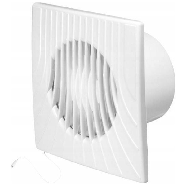 AWENTA Wentylator łazienkowy dwubiegowy Wa fi100 64/85m3/h 5/12W 230V z wyłącznikiem sznurkowym biały Awenta WA100DW