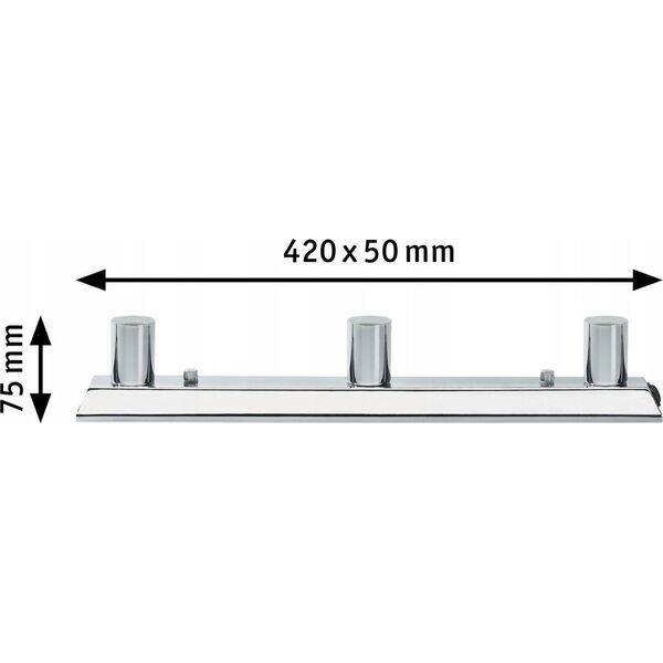 Kinkiet Paulmann Galeria Regula L-listwa max. 3x40W E14 Chrom