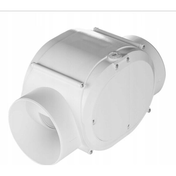 AWENTA Wentylator kanałowy turbinowy Awenta VTR100DT fi100mm 42/70m3/h 12/22,5W 230V z wyłącznikiem czasowym biały