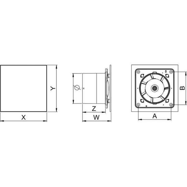 AWENTA Wentylator łazienkowy Trax Awenta WTI125H fi125mm 150m3/h 18W 230V z czujnikiem wilgoci i wyłącznikiem czasowym inox