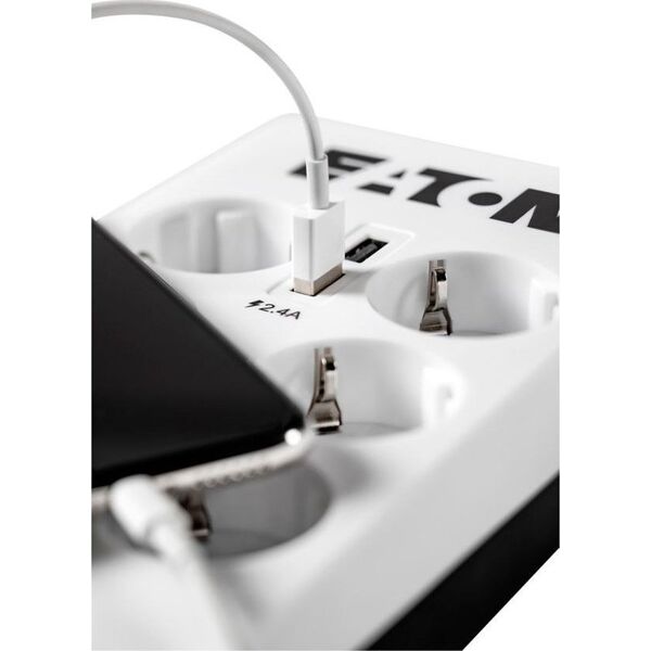 Listwa zasilająca Eaton Listwa antyprzepięciowa Protection Box 8 Tel@ USB FR