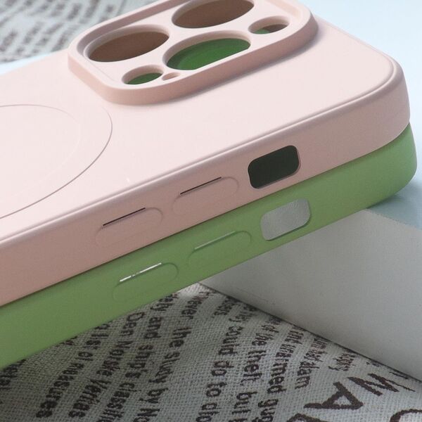 Hurtel Silikonowe magnetyczne etui iPhone 14 Pro Silicone Case Magsafe - ciemnoniebieskie