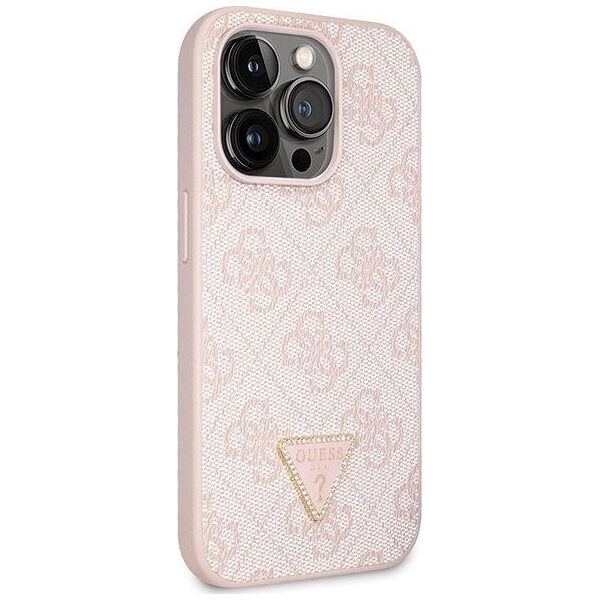Guess Etui Guess GUHCP14LP4TDSCPP Apple iPhone 14 Pro hardcase Crossbody 4G Metal Logo różowy/pink