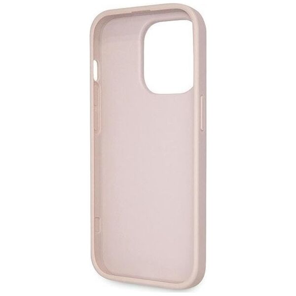 Guess Etui Guess GUHCP14LP4TDSCPP Apple iPhone 14 Pro hardcase Crossbody 4G Metal Logo różowy/pink
