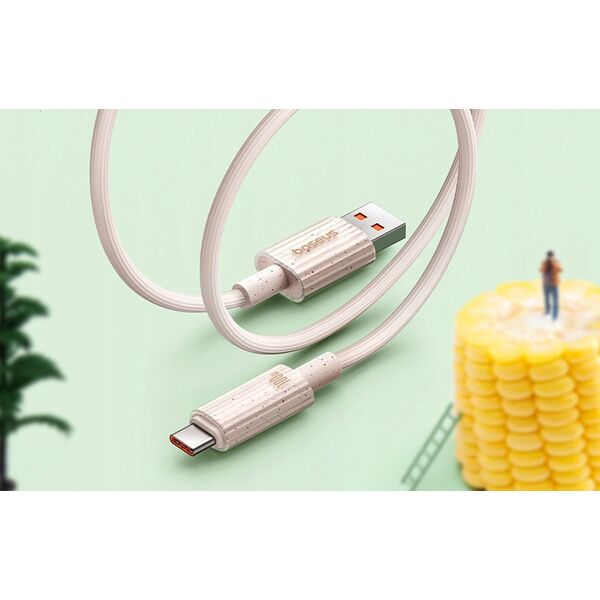 Kabel USB Baseus Baseus Habitat Series Fast Charging Cable USB to Type-C 100W 1m Wheat Pink