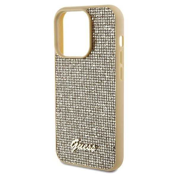 Guess Guess GUHCP14LPMSDGSD iPhone 14 Pro 6.1" złoty/gold hardcase Disco Metal Script