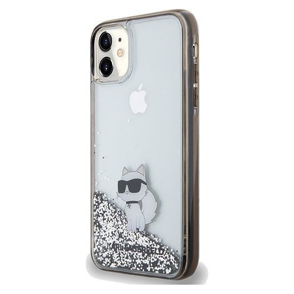Karl Lagerfeld Karl Lagerfeld KLHCN61LKCNSK iPhone 11 / Xr 6.1" transparent hardcase Liquid Glitter Choupette