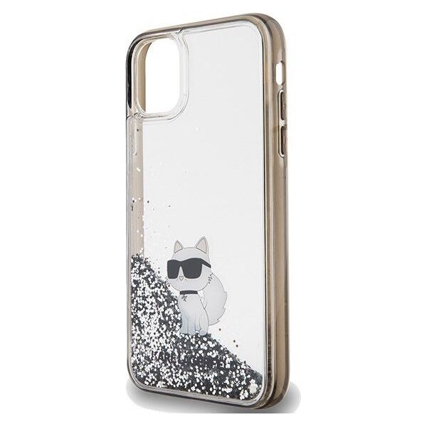 Karl Lagerfeld Karl Lagerfeld KLHCN61LKCNSK iPhone 11 / Xr 6.1" transparent hardcase Liquid Glitter Choupette
