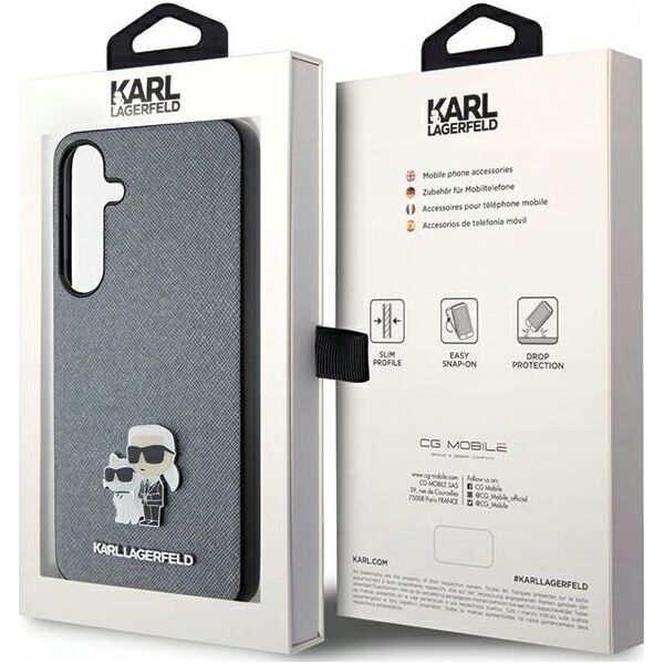 Karl Lagerfeld KARL LAGERFELD SAM S24 SAFFIANO KC PIN KLHCS24SPSAKCMPG GREY
