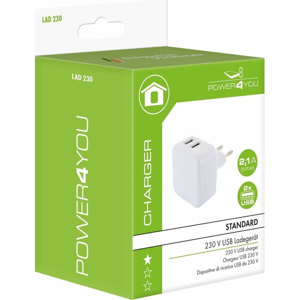 Ładowarka Schwaiger Schwaiger LAD230 531 Aparat cyfrowy, Słuchawki, Smartfon, Tablet Biały Prąd przemienny Wewnętrzna