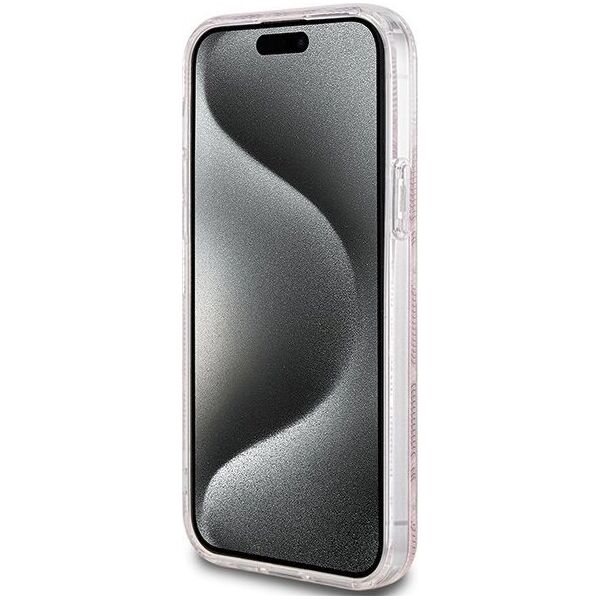 Guess Guess GUHMP15SHGCUSTGP iPhone 15 / 14 / 13 6.1" różowy/pink hardcase IML GCube MagSafe
