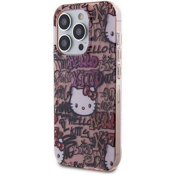 Sourcing Hello Kitty HKHCP13LHDGPTP iPhone 13 Pro / 13 6.1" pink/pink hardcase IML Tags Graffiti
