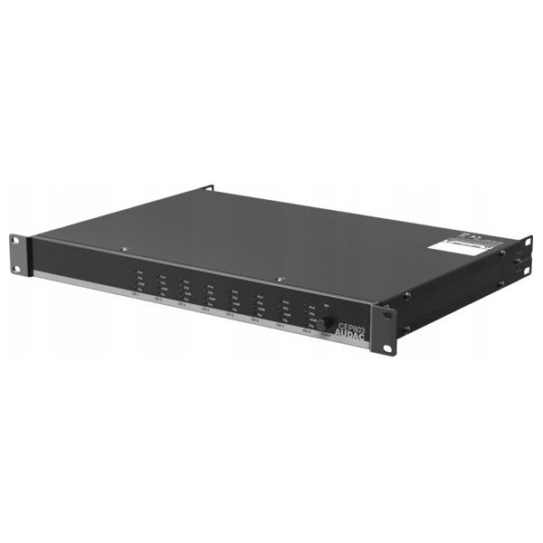 Audac AUDAC CEP803 Energooszczędny wzmacniacz ośmiokanałowy, 8 x 30W, 70/100 V, 4 Ohm