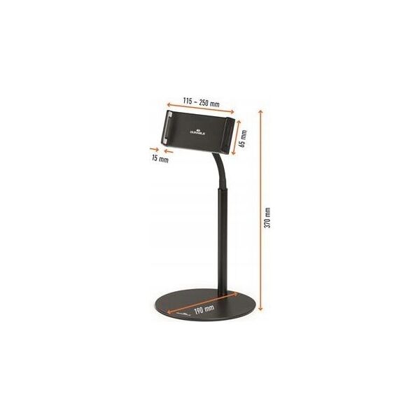 Stojak Durable DURABLE Tablethalterung TWIST COMBI schwarz Tischständer