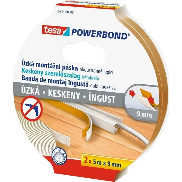 Tesa tesa  Powerbond Schmal 2 x 5m x 9mm