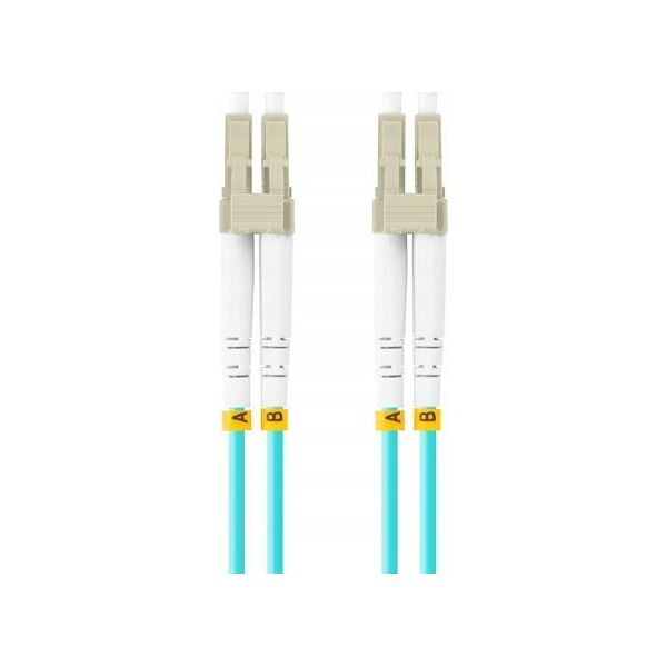 Lanberg PATCHCORD ŚWIATŁOWODOWY MM LC/UPC-LC/UPC DUPLEX 3.0MM OM3 50/125 LSZH 10M AQUA LANBERG