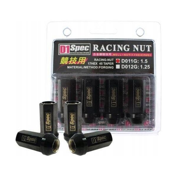 D1Spec Kute nakrętki Racing D1Spec Stal 12x1,5 Czarne