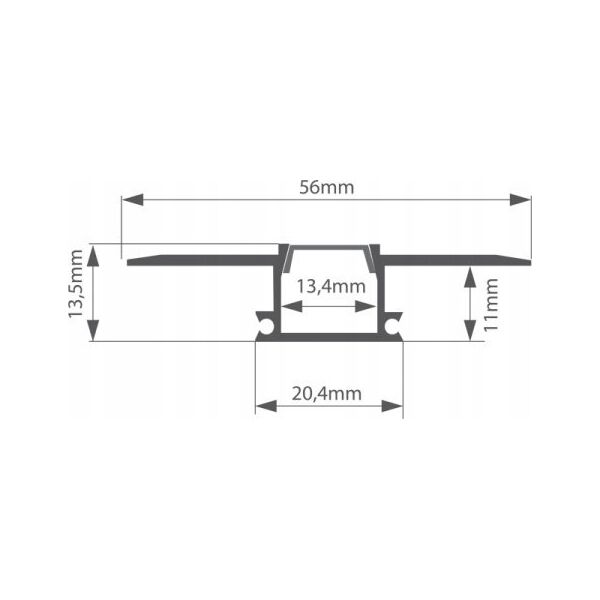 Prescot Prescot KOZMA-ALU-2M profil LED srebrny