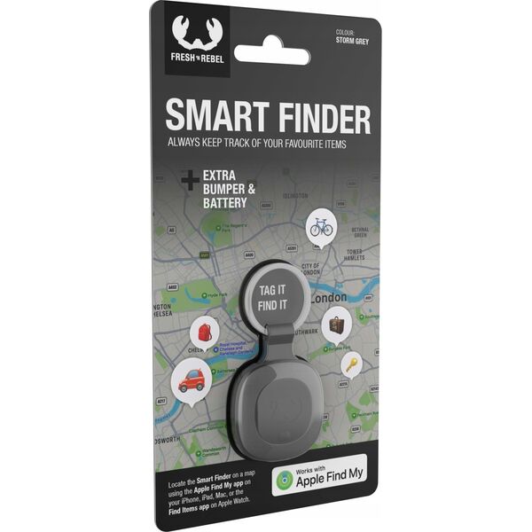 Fresh n Rebel Fresh 'n Rebel Smart Finder Tag Storm Grey