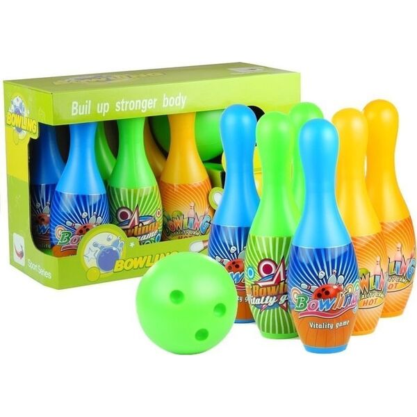LeanToys Zestaw do Gry w Kręgle 6 Kręgli + Kula Sport Gra