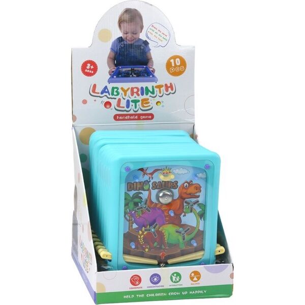 LeanToys Gra Zręcznościowa Flipper Dinozaury Plansza Niebieska