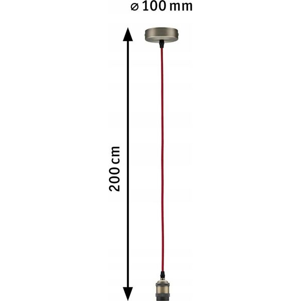 Lampa wisząca Paulmann Neordic Eldar Lampa wisząca max. 1x20W E27Czerwony/Oksydowany 230V Metal