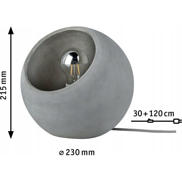 Lampa stołowa Paulmann Neordic Ingram Lampa stołowa max. 1x20W E27 230V Szary Beton