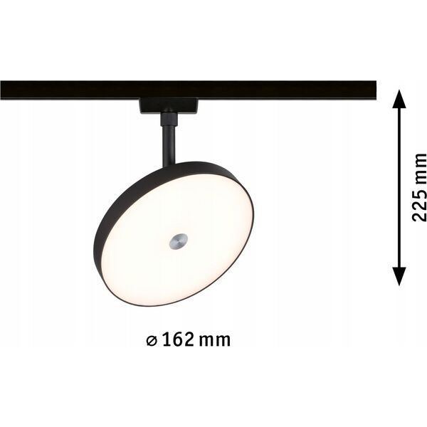 Paulmann Reflektor na szynoprzewód URail HILDOR LED DIM 15W 850lm 3000K 230V czarny matowy/ metal